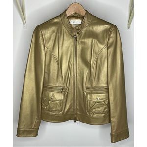 Casual Corner Women's Leather Coat